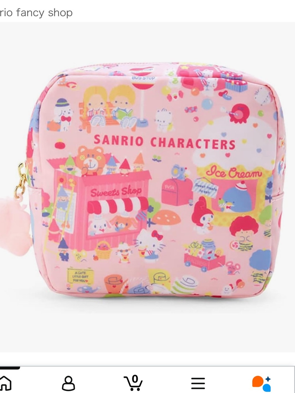 Sanrio Fancy Cometic Bag Shop Zipper Pouch